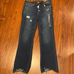 American Eagle Hi Rise Crop Flare Jeans